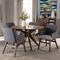 Baxton Studio Monte Mid-Century Modern Walnut Wood Round 5-Piece Dining Set 134-7175-7176 - alternate 7